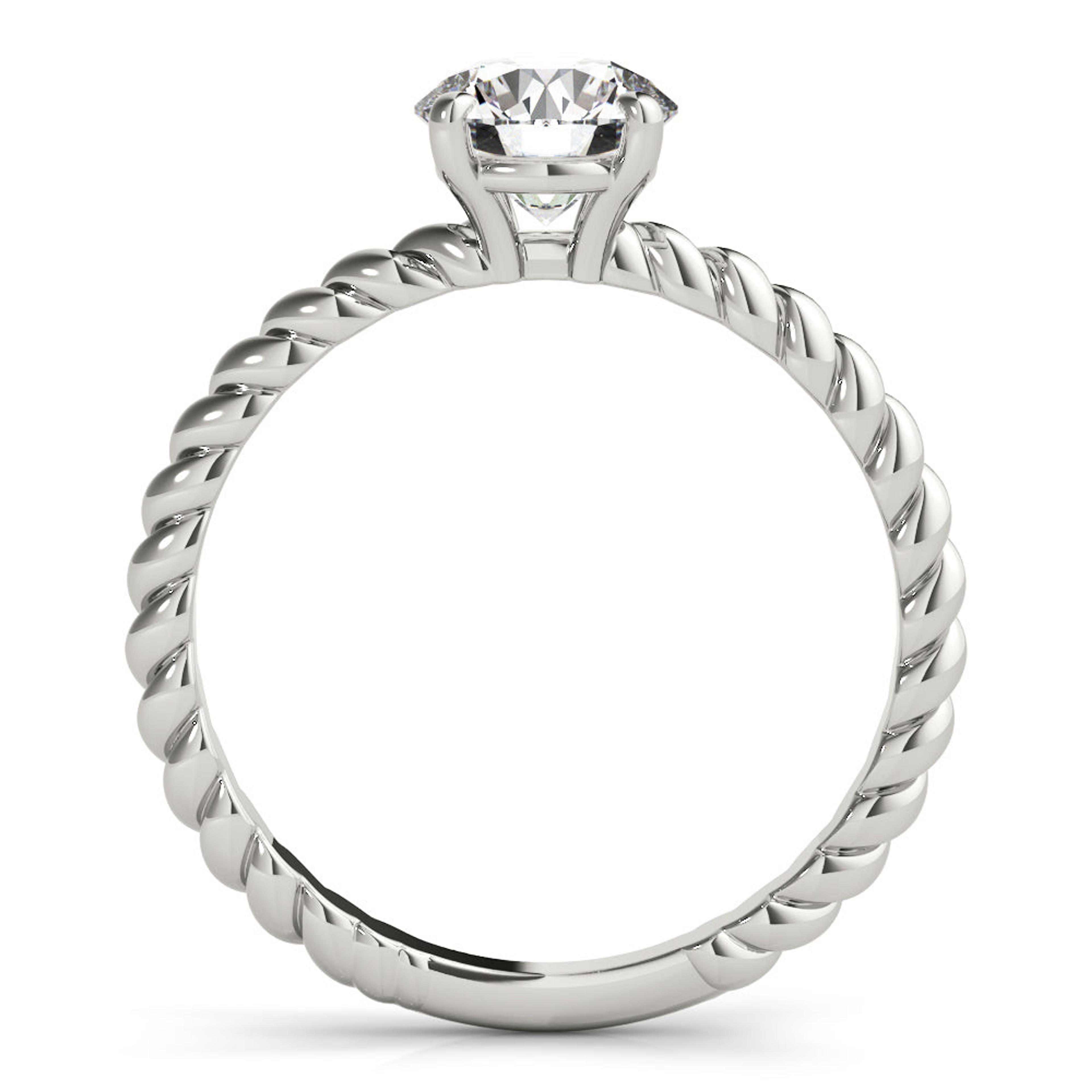 Eleanor Round Lab Grown Diamond Solitaire Engagement Ring IGI Certified