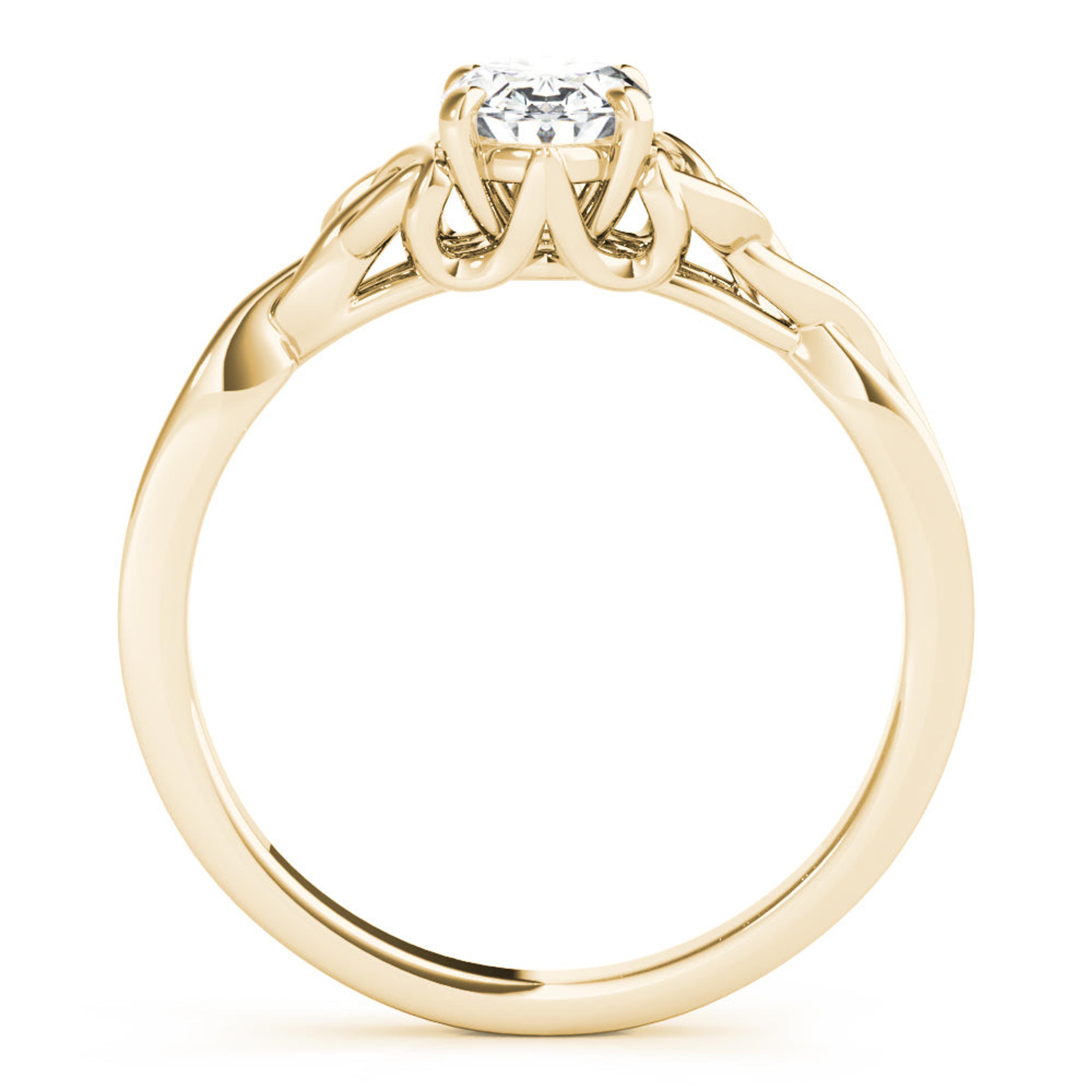 Celtic Love Knot Oval Diamond Solitaire Engagement Ring