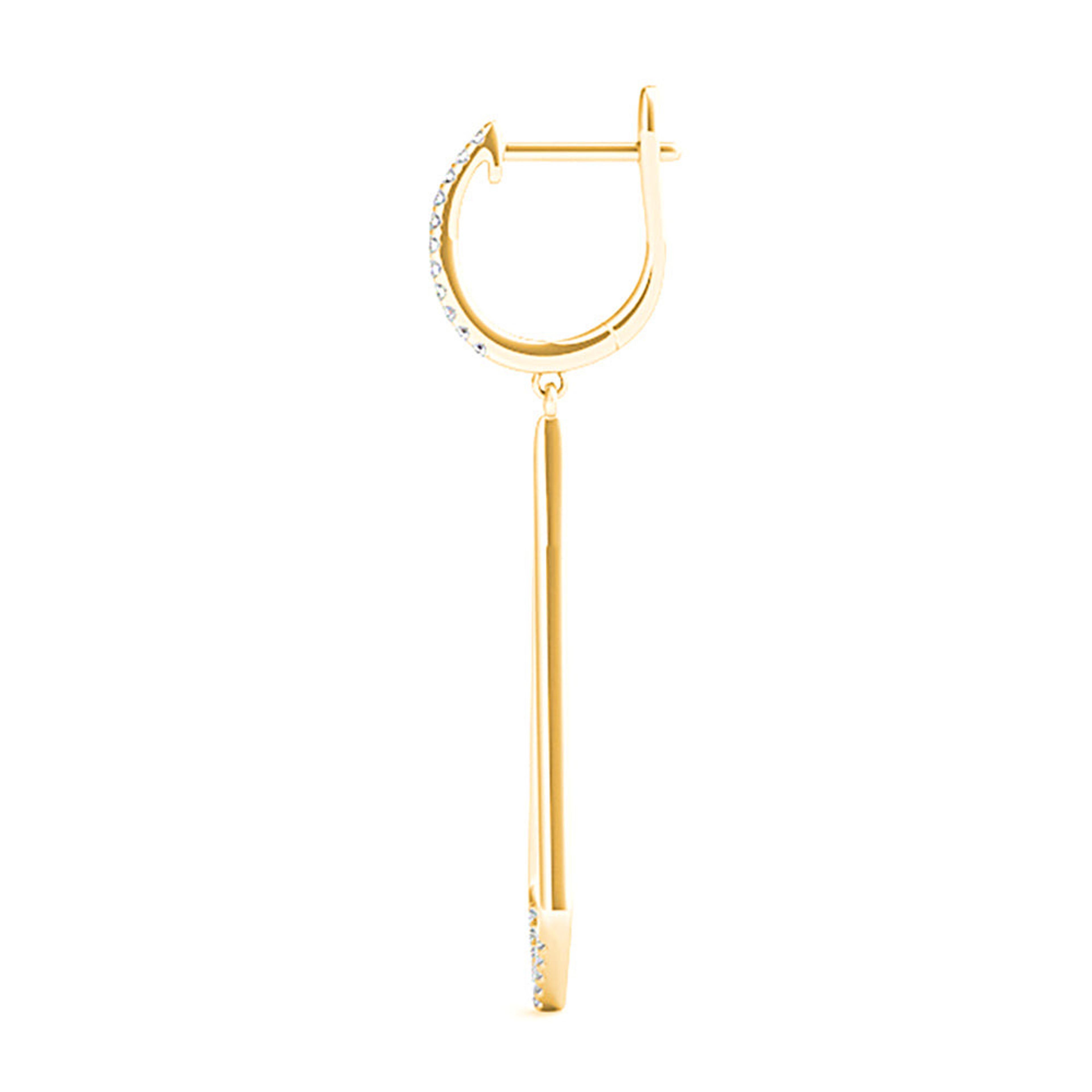 0.20 ctw Diamond Modern Drop Earrings-VIRABYANI