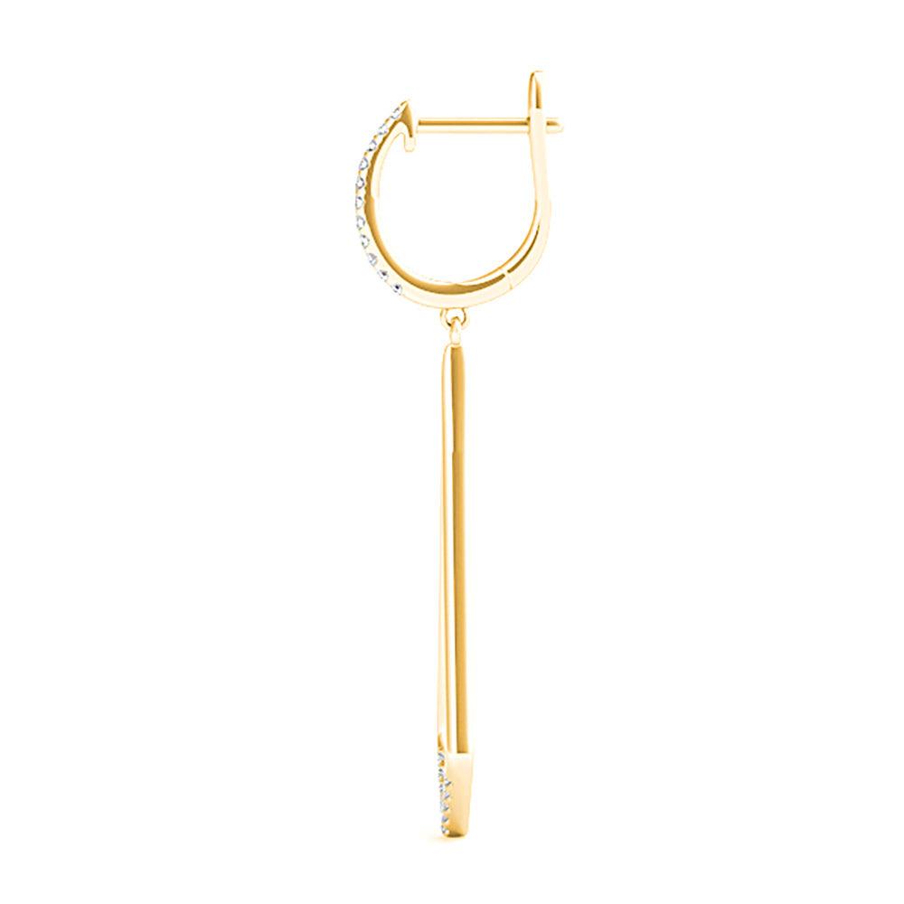 0.20 ctw Diamond Modern Drop Earrings-VIRABYANI