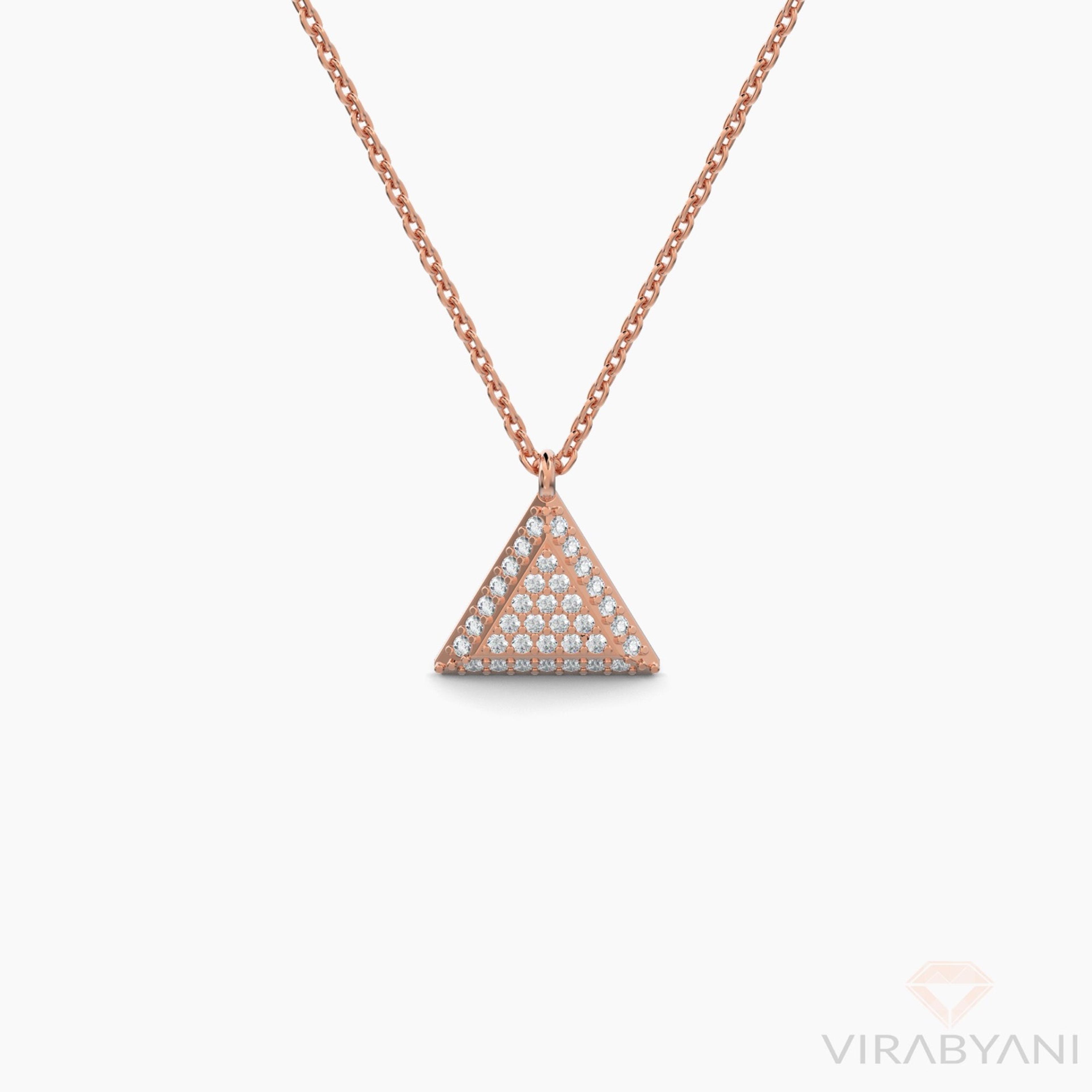 Triangle Shaped AMoré Pavé Necklace With 0.30 ct. Diamonds