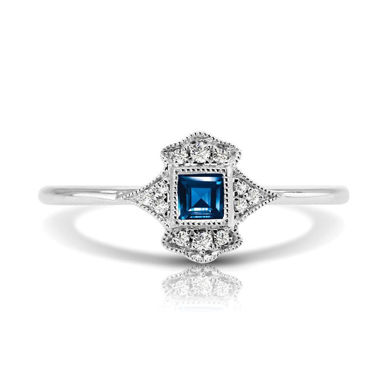 Vintage Inspired 0.20 ct. Natural Blue Sapphire Ring