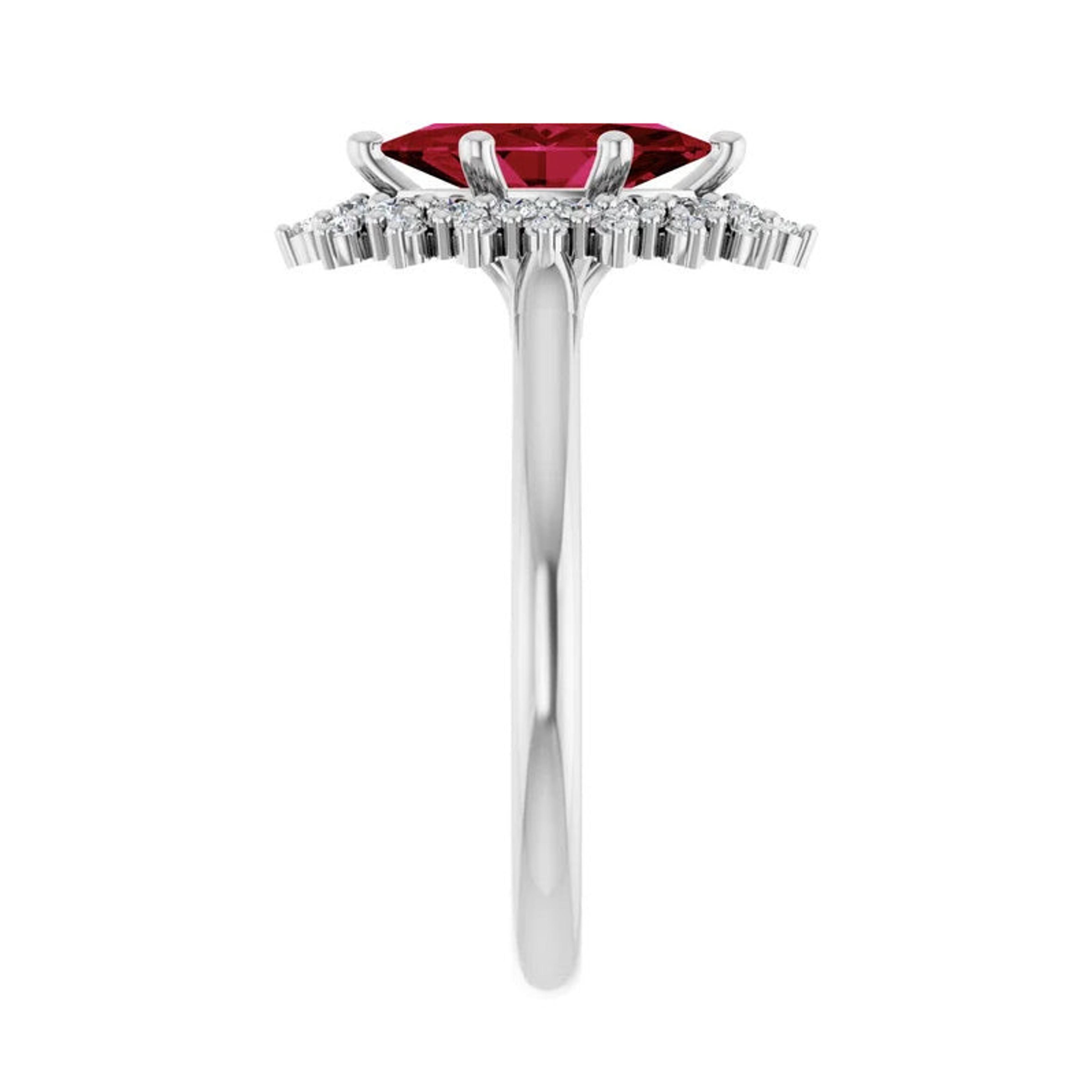 Ruby Halo Ring