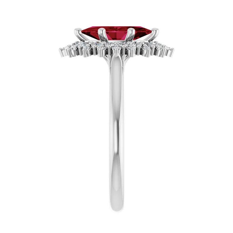 Ruby Halo Ring
