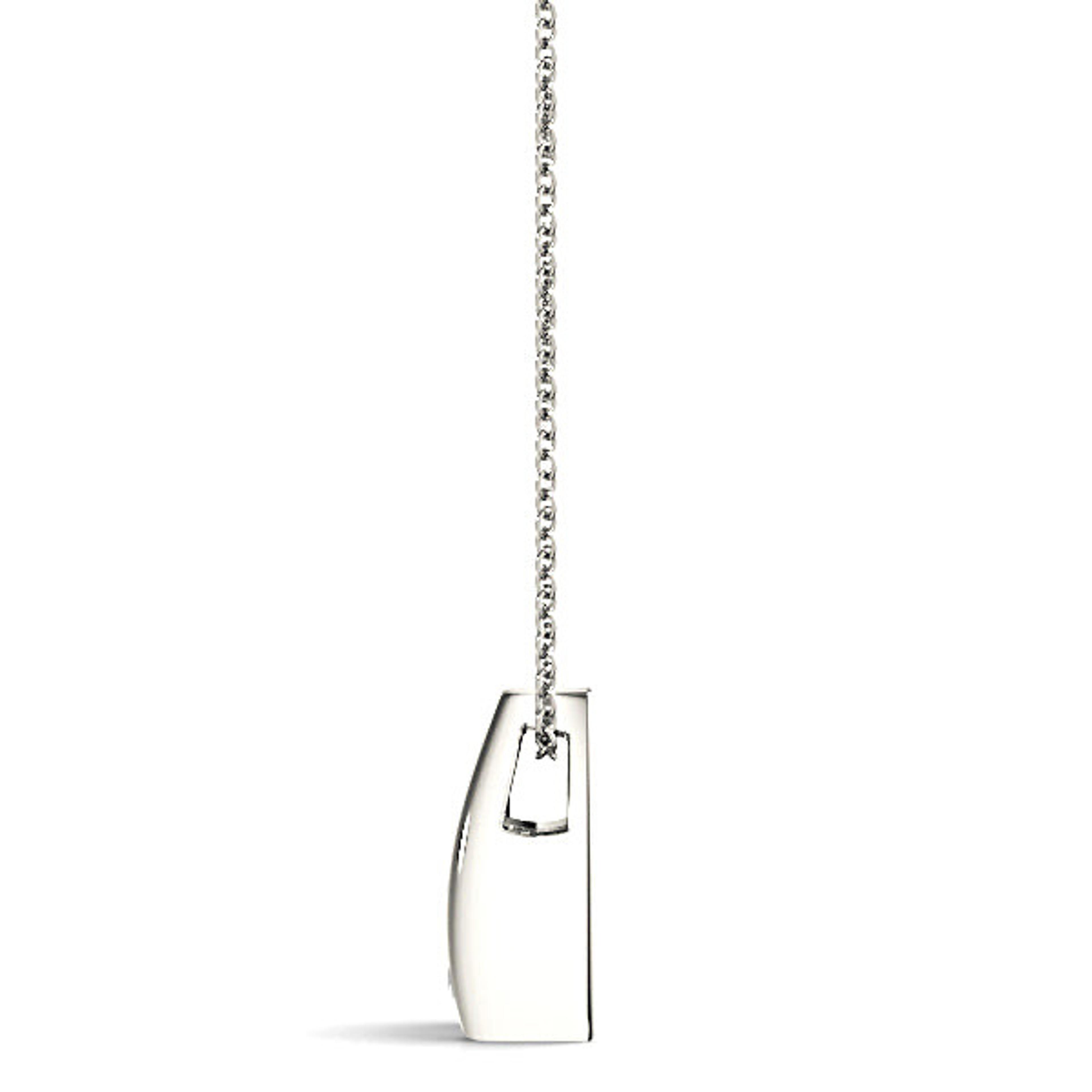 Hug Bezel Set Round Diamond Solitaire Necklace Pendant-VIRABYANI