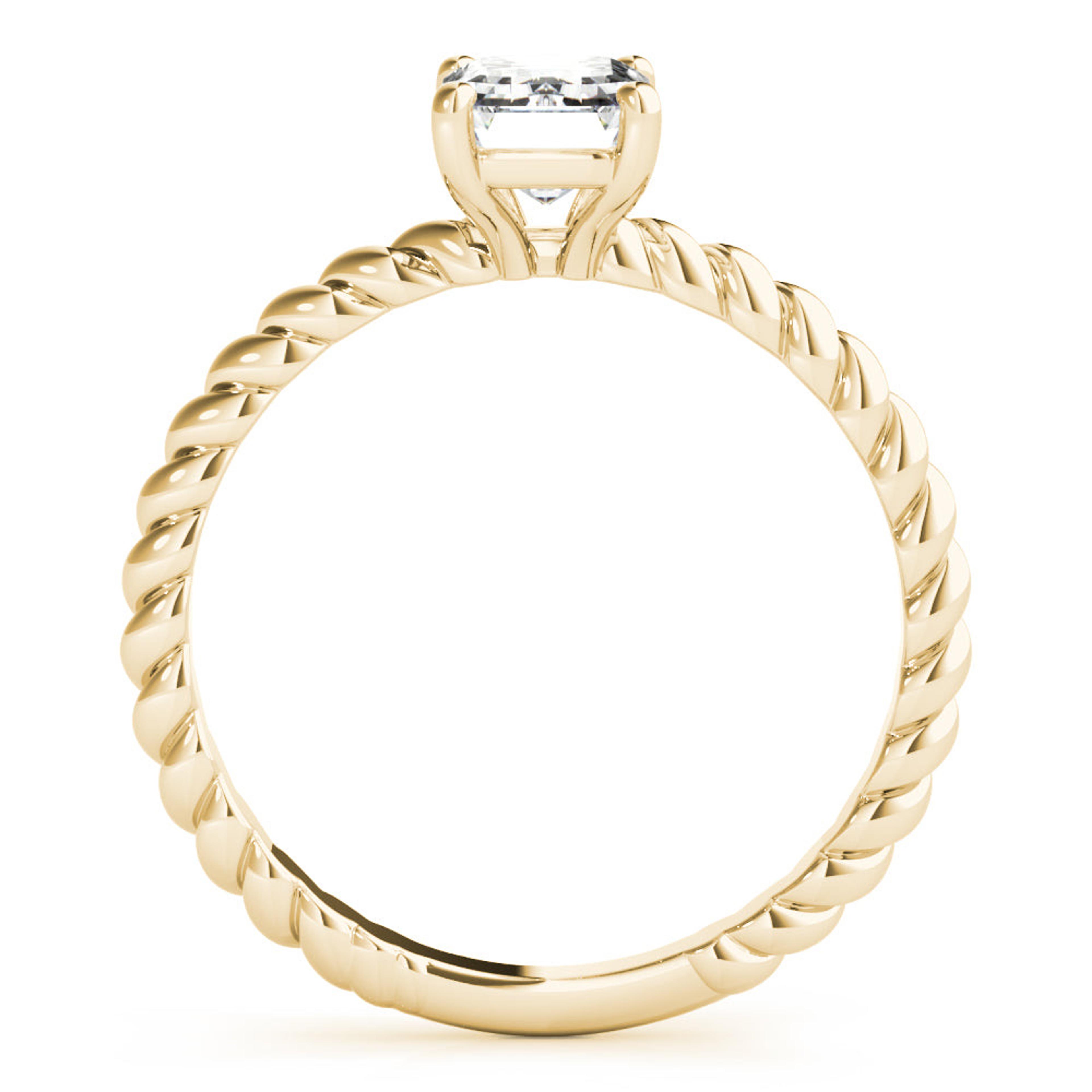 Eleanor Emerald Diamond Solitaire Engagement Ring