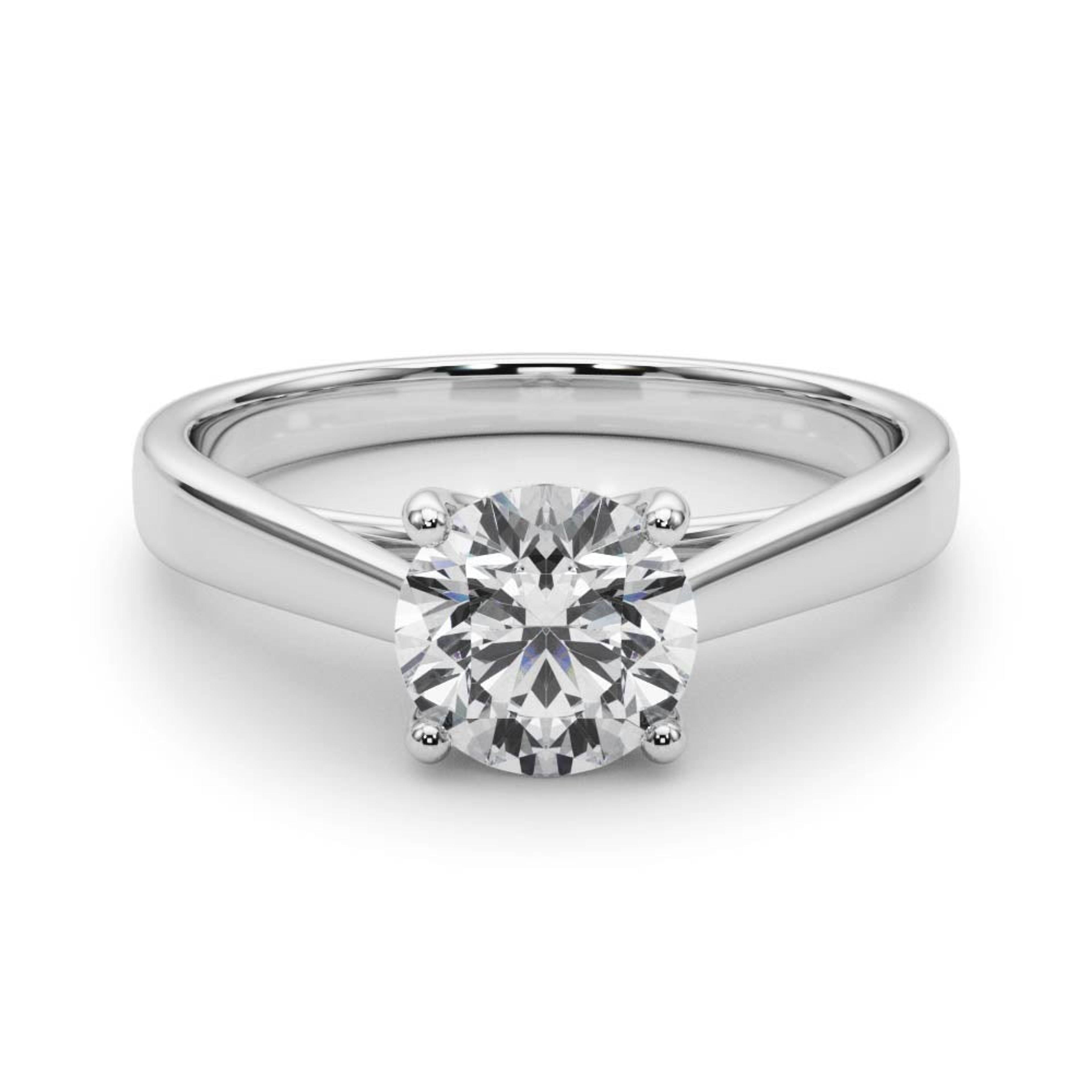 Bella Round Diamond Solitaire Engagement Ring