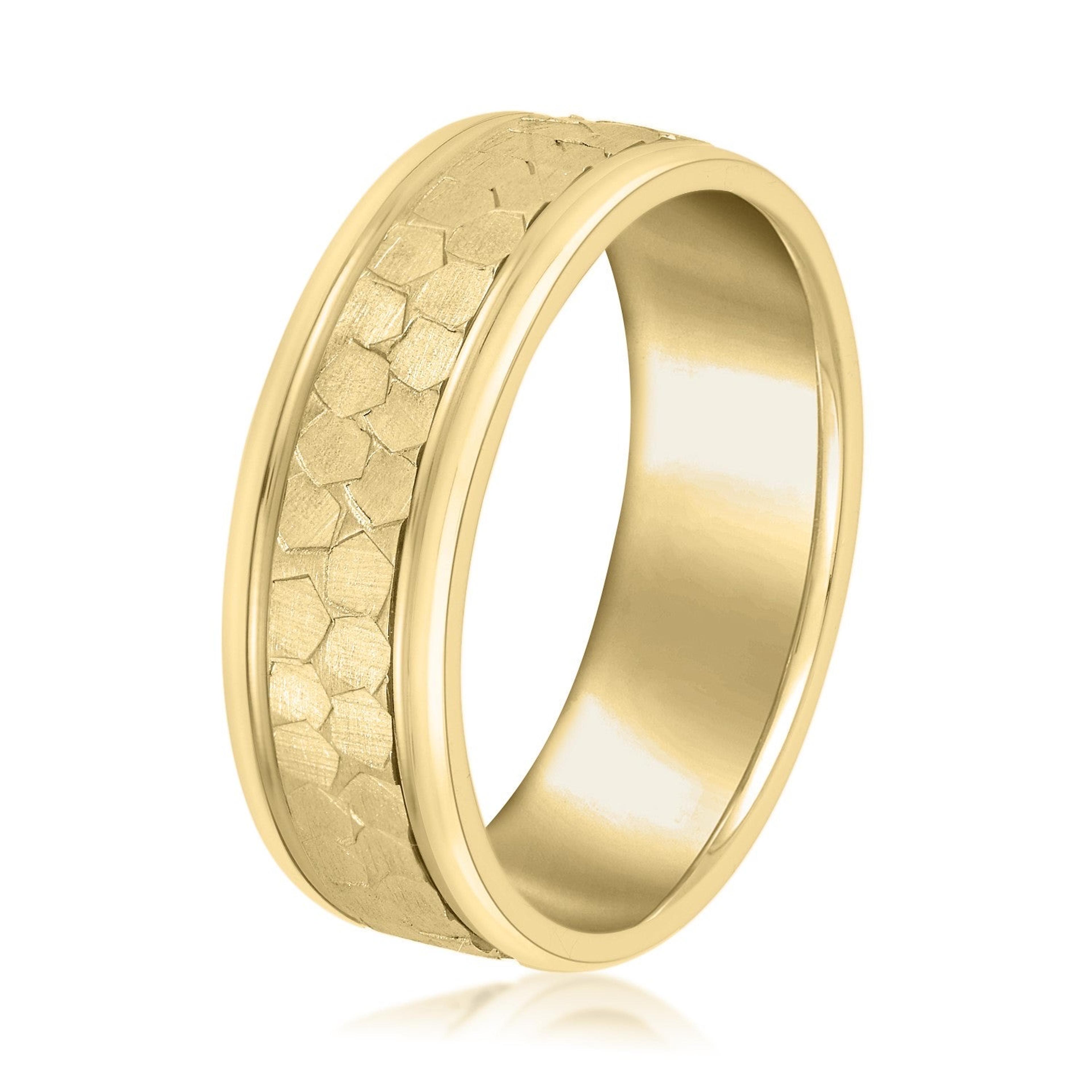 Men's Classic Flat Hammered Band