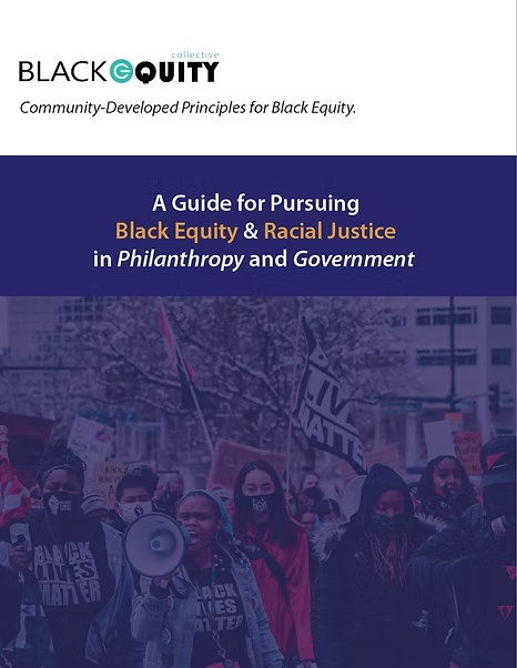 A Guide for Pursuing Black Equity & Racial Justice report cover