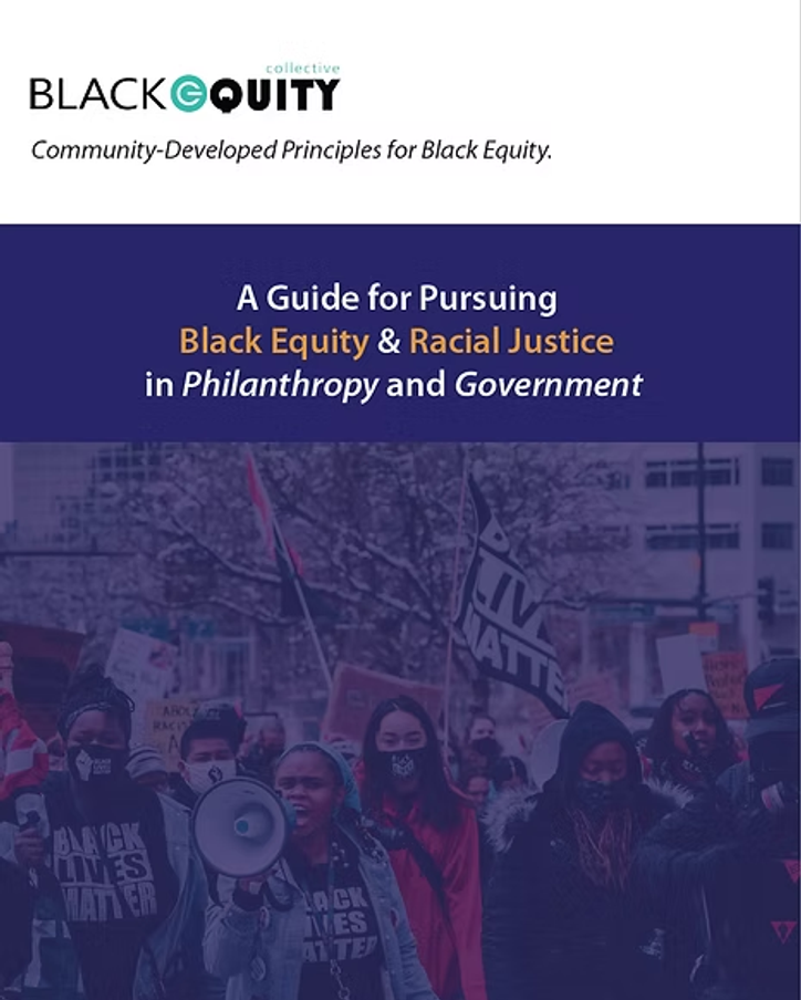 A Guide for Pursuing Black Equity & Racial Justice report cover