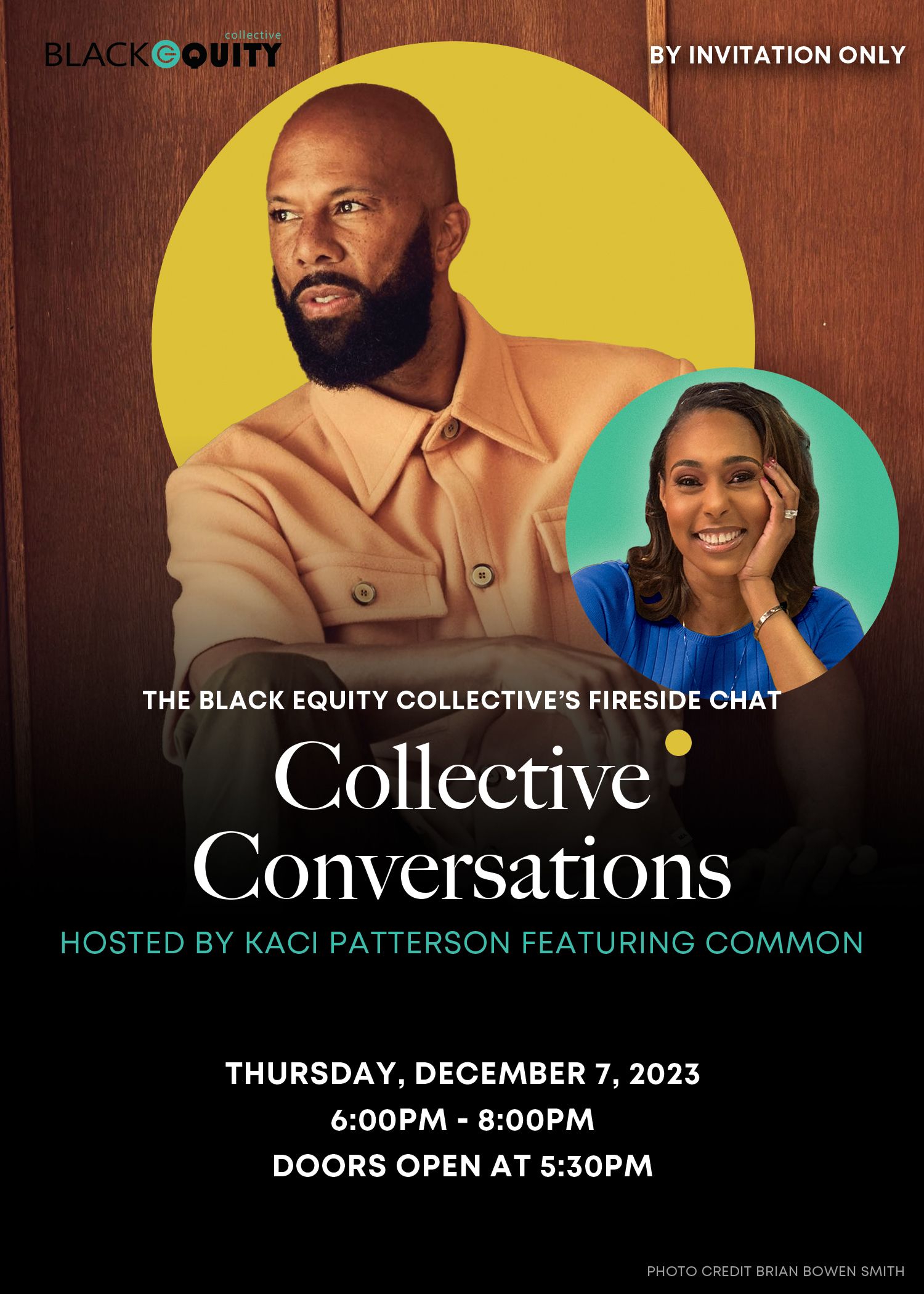 Collective Conversations event flyer featuring Common