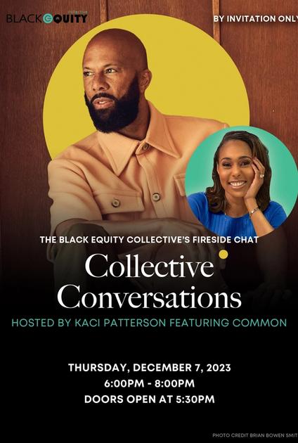 Collective Conversations event flyer featuring Common