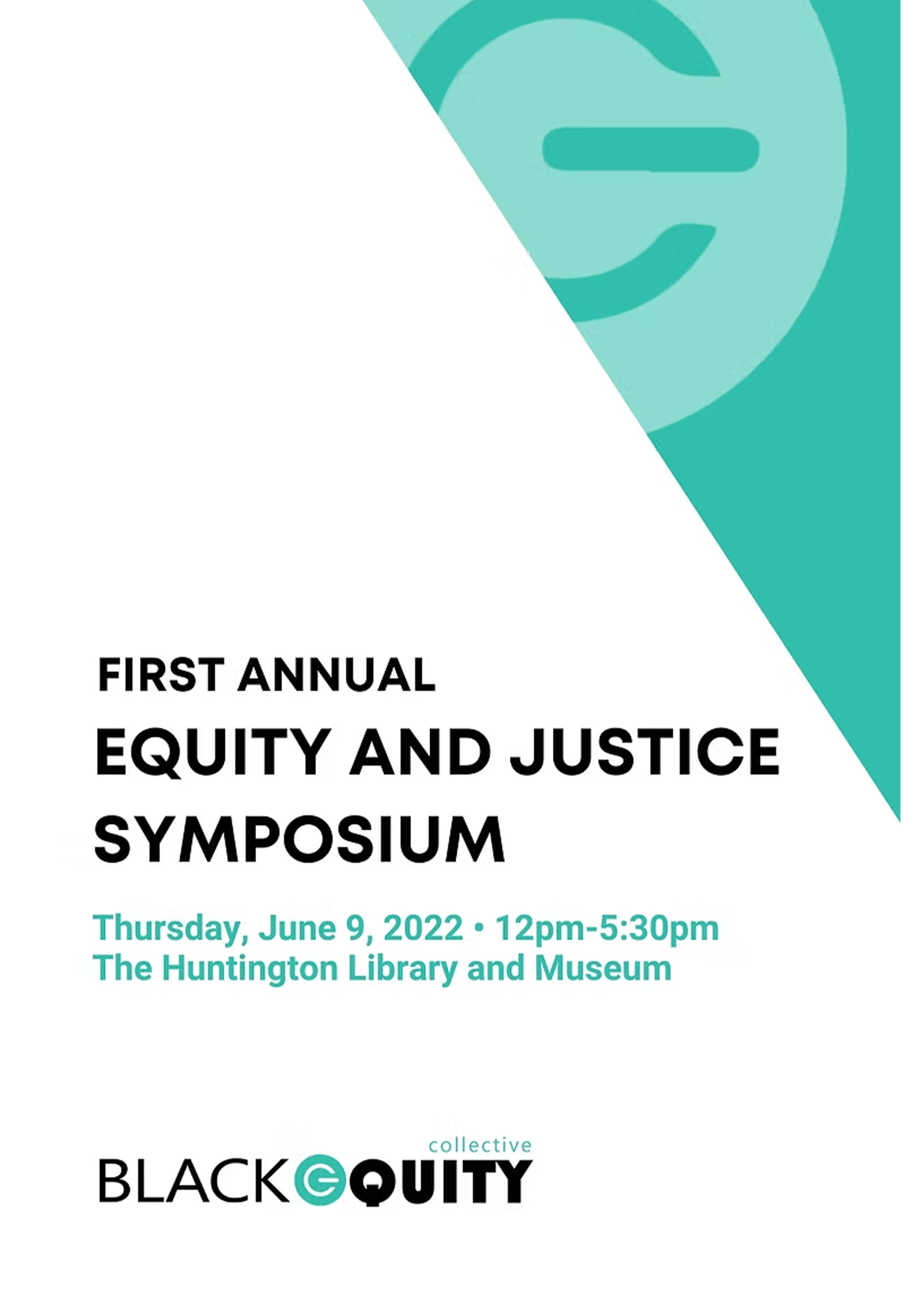 Inaugural Equity and Justice Symposium event poster
