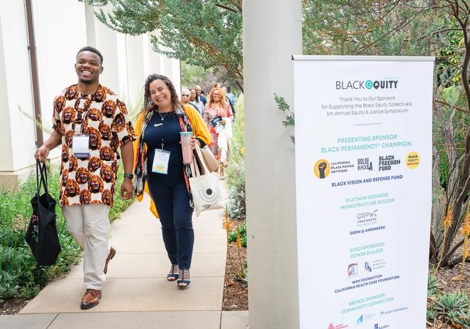 Attendees arriving at a Black Equity Collective sponsored event