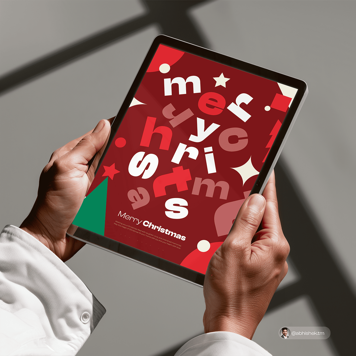 Merry Christmas | Greetings Tablet Mockup