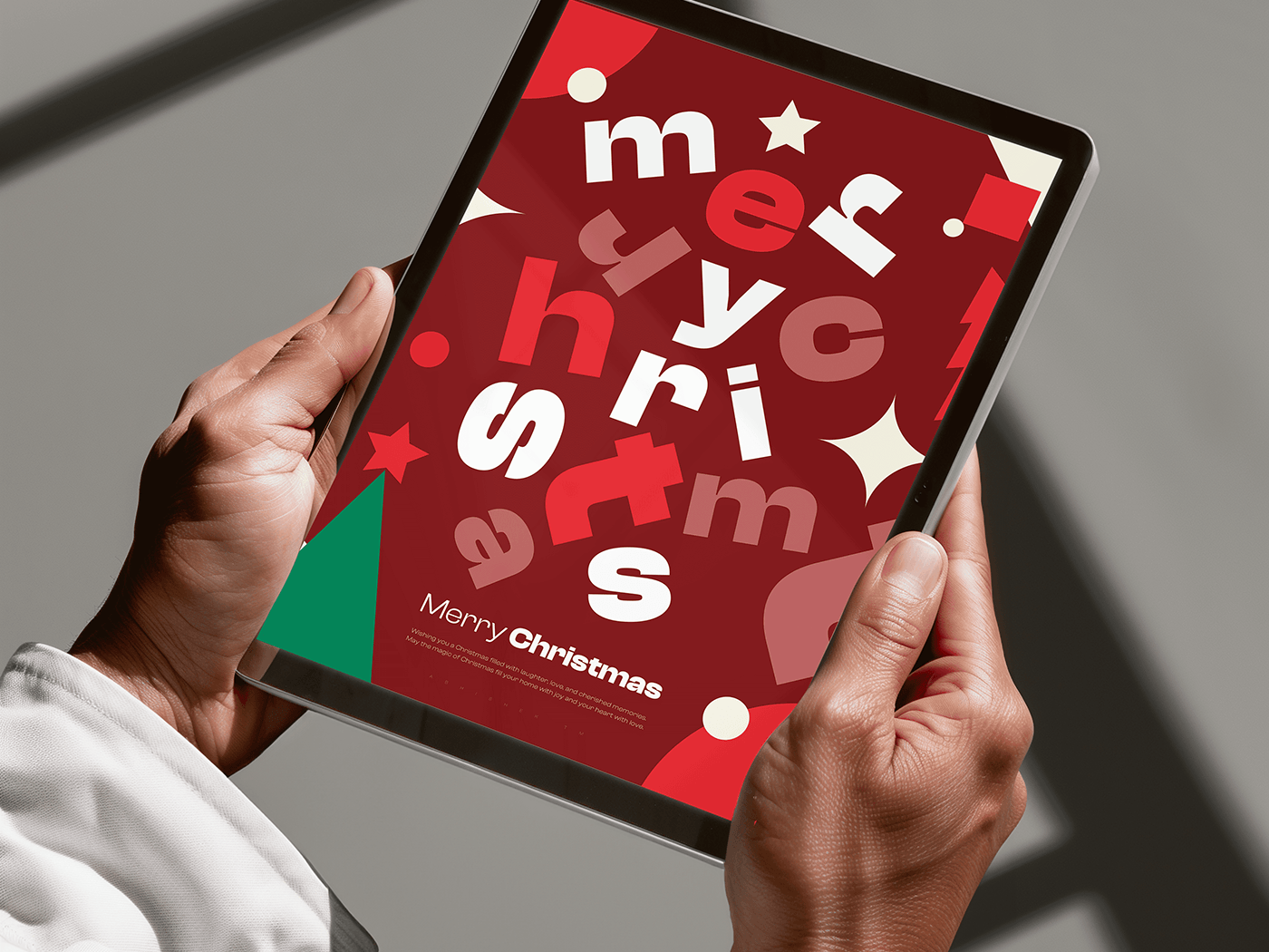 Merry Christmas | Greetings Tablet Mockup