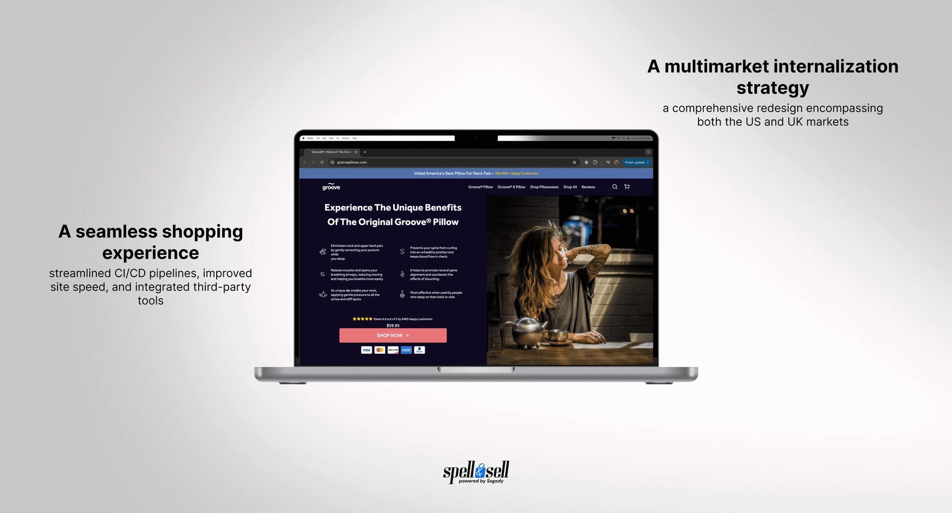 Groove Pillow website showcase