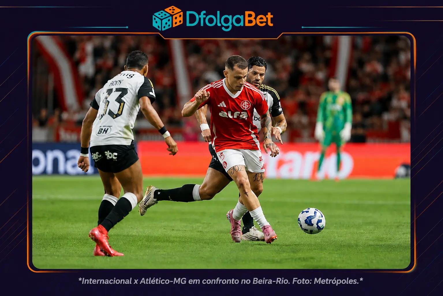 Internacional x Atlético-MG em confronto no Beira-Rio.