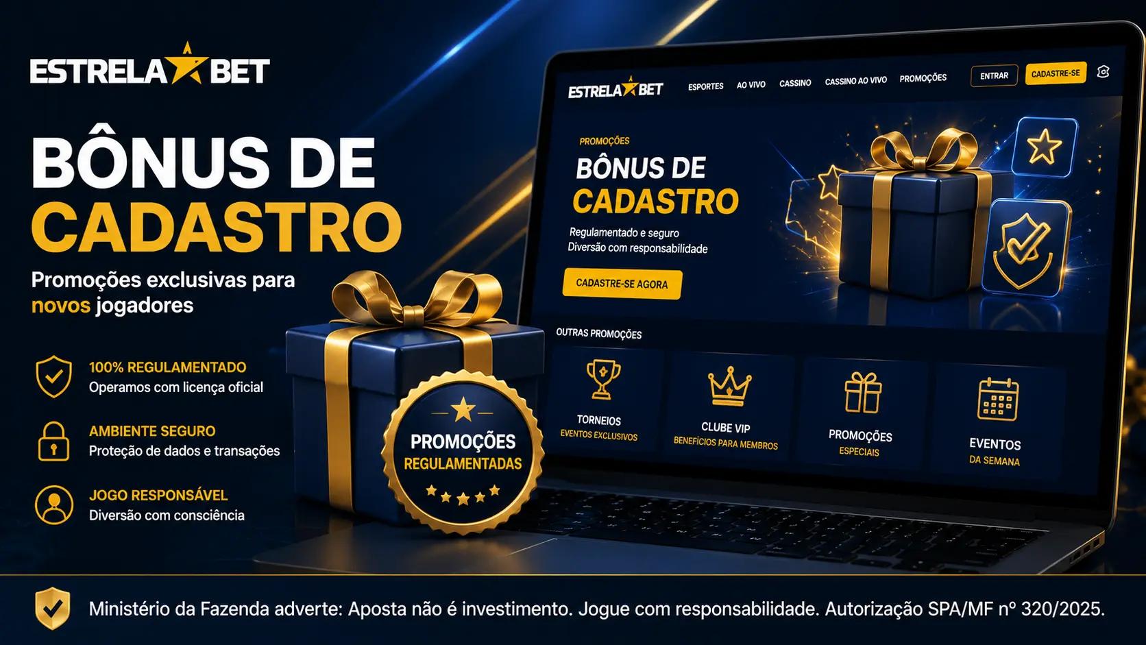 Ilustração representando campanhas promocionais regulamentadas na EstrelaBet