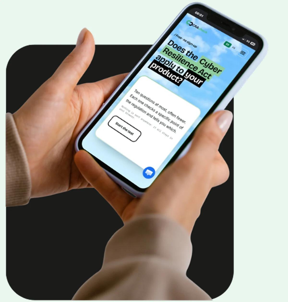 Le test, directement depuis son téléphone