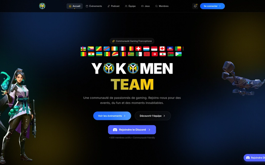 Capture du site Yokomen Team
