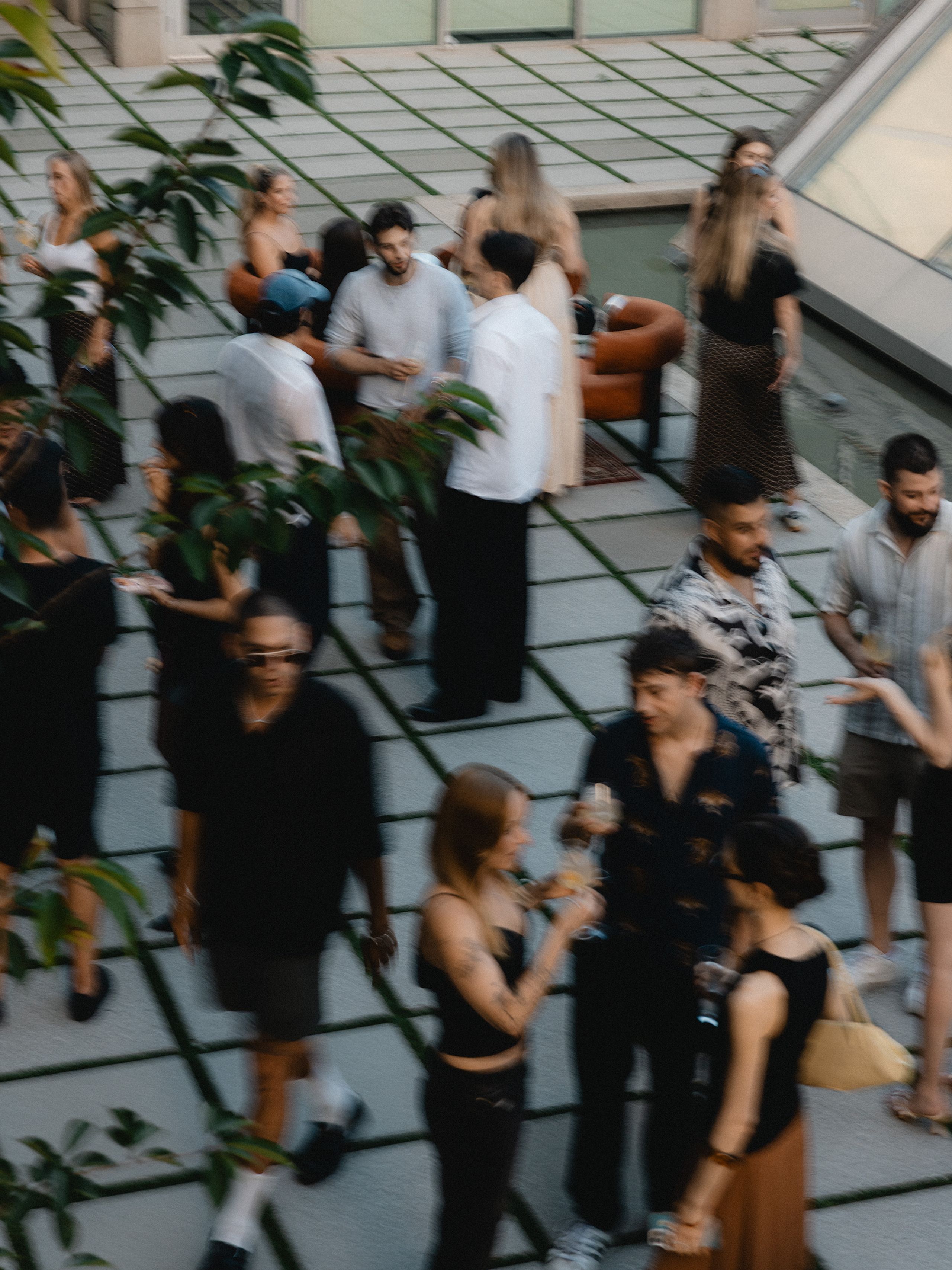 Guests mingling at an Ellipsis event.