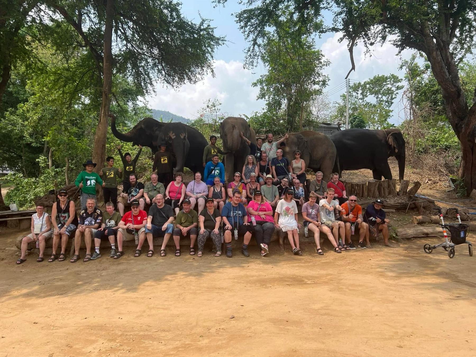 Gruppebillede fra rejse til Thailand