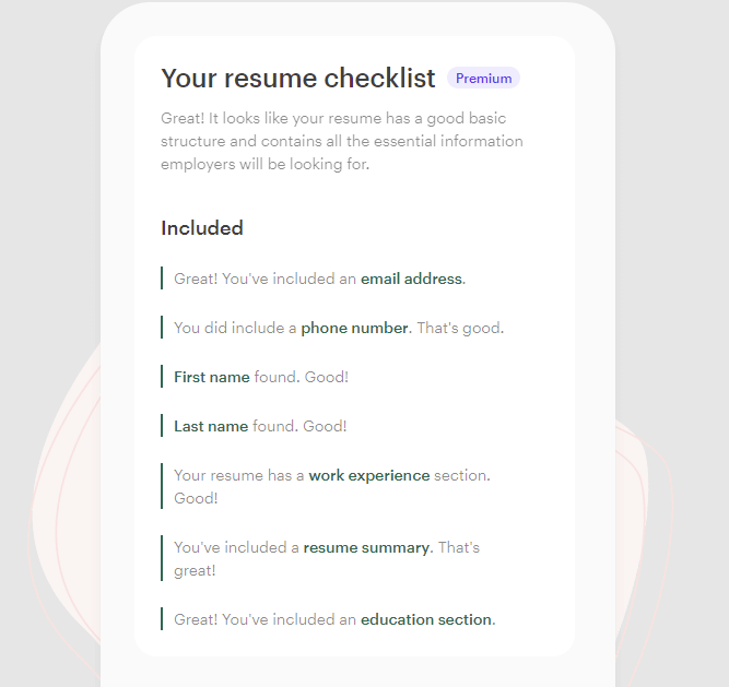 kickresume resume checklist