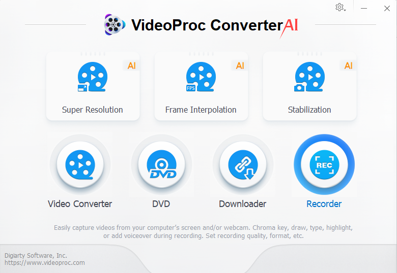 videoproc dashboard