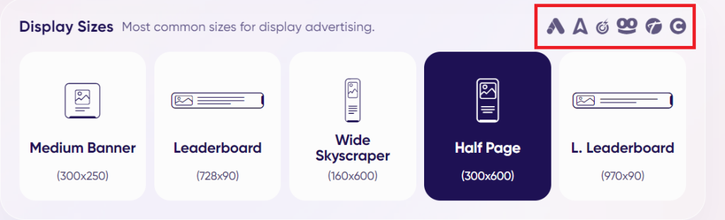 ad creative display sizes