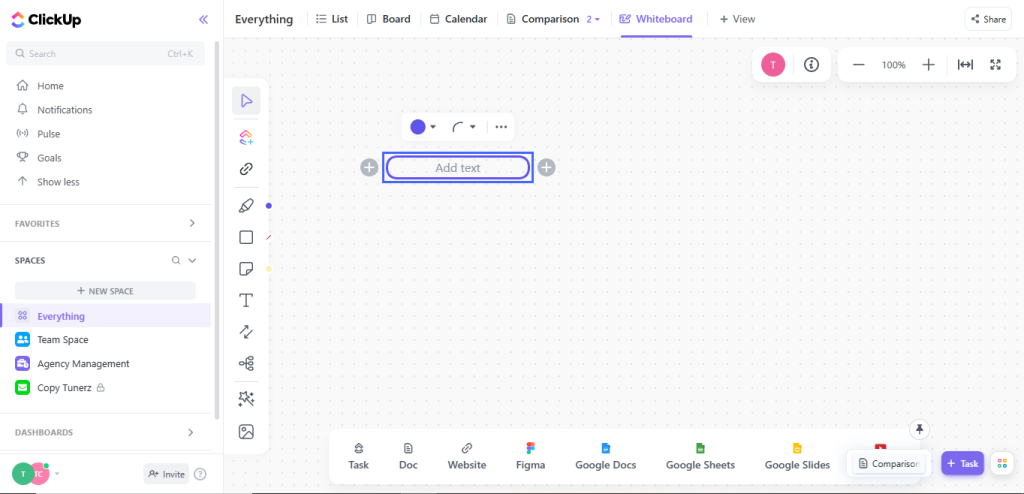 brainstorming whiteboard on clickup