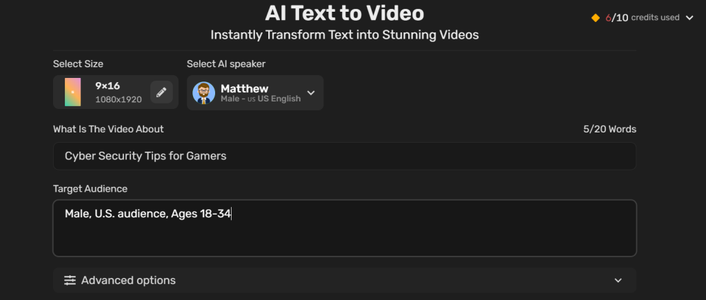 simplified ai text to video