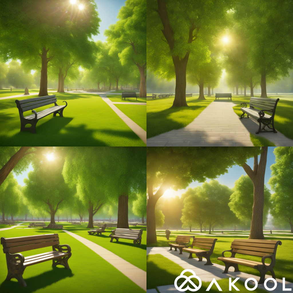 akool generated peaceful park images