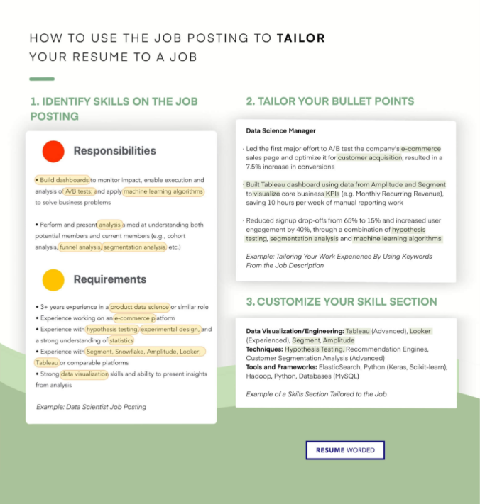 optimizing resume by adding skills