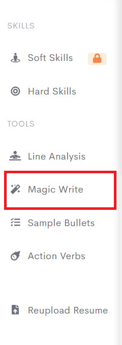 resume worded magic write