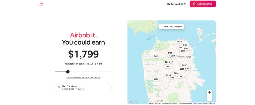 airbnb host landing page screenshot