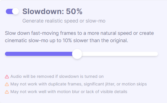 neural love slowdown feature