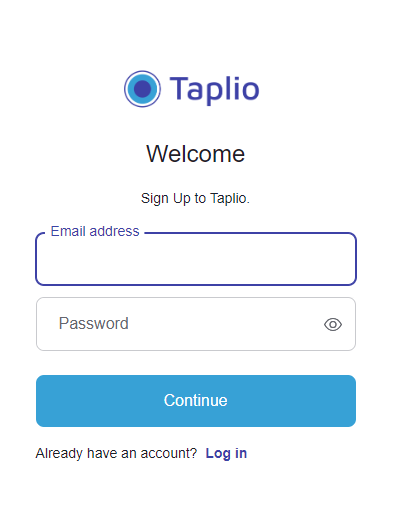 taplio sign up page