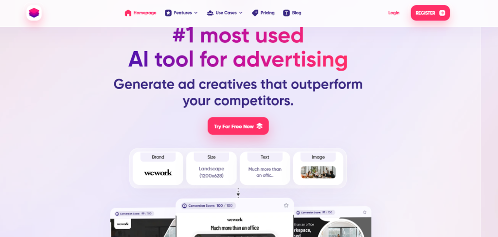 ad creative landing page