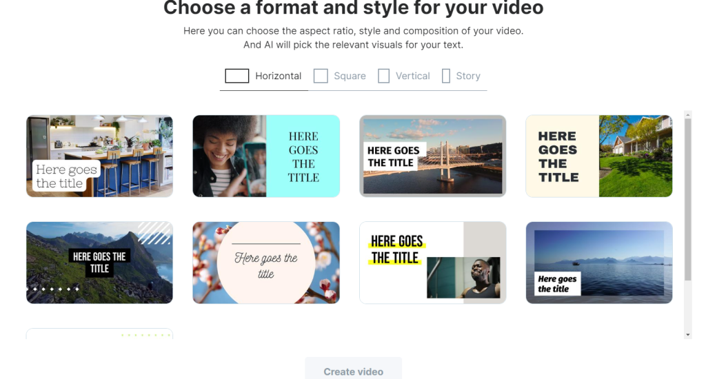 wave video format and style