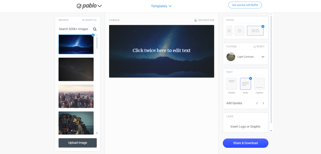 pablo landing page