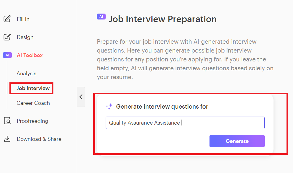 kickresume job interview preparation