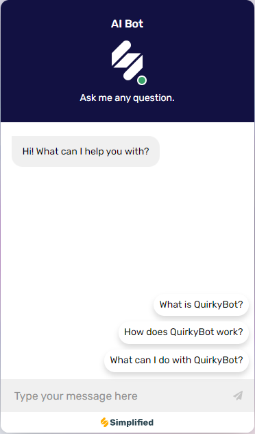 simplified ai chatbot
