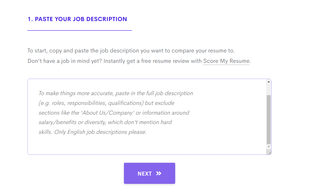 resume worded targeted resume feature