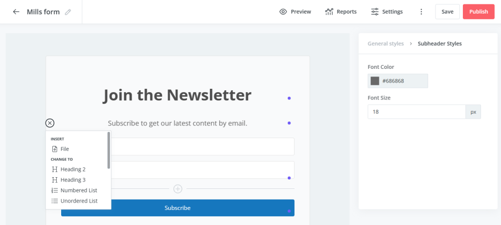 convertkit form editor feature review 1