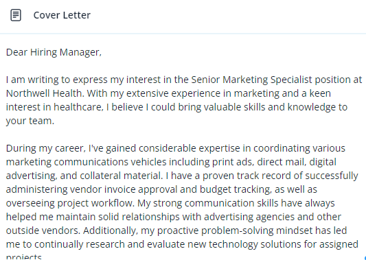 jobscan generated cover letter