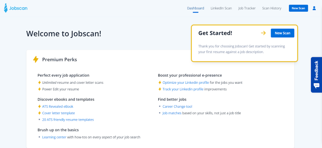 jobscan dashboard