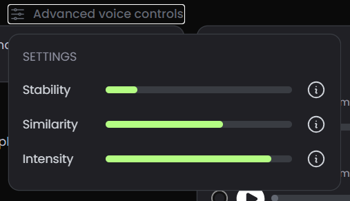 playht advanced voice settings