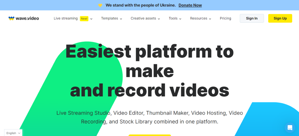 wave video landing page