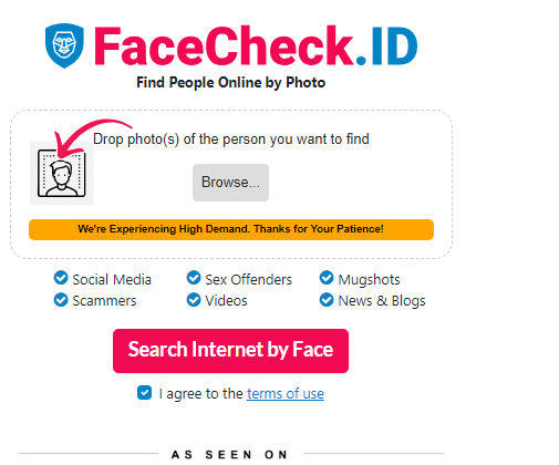 getting started with facecheck id